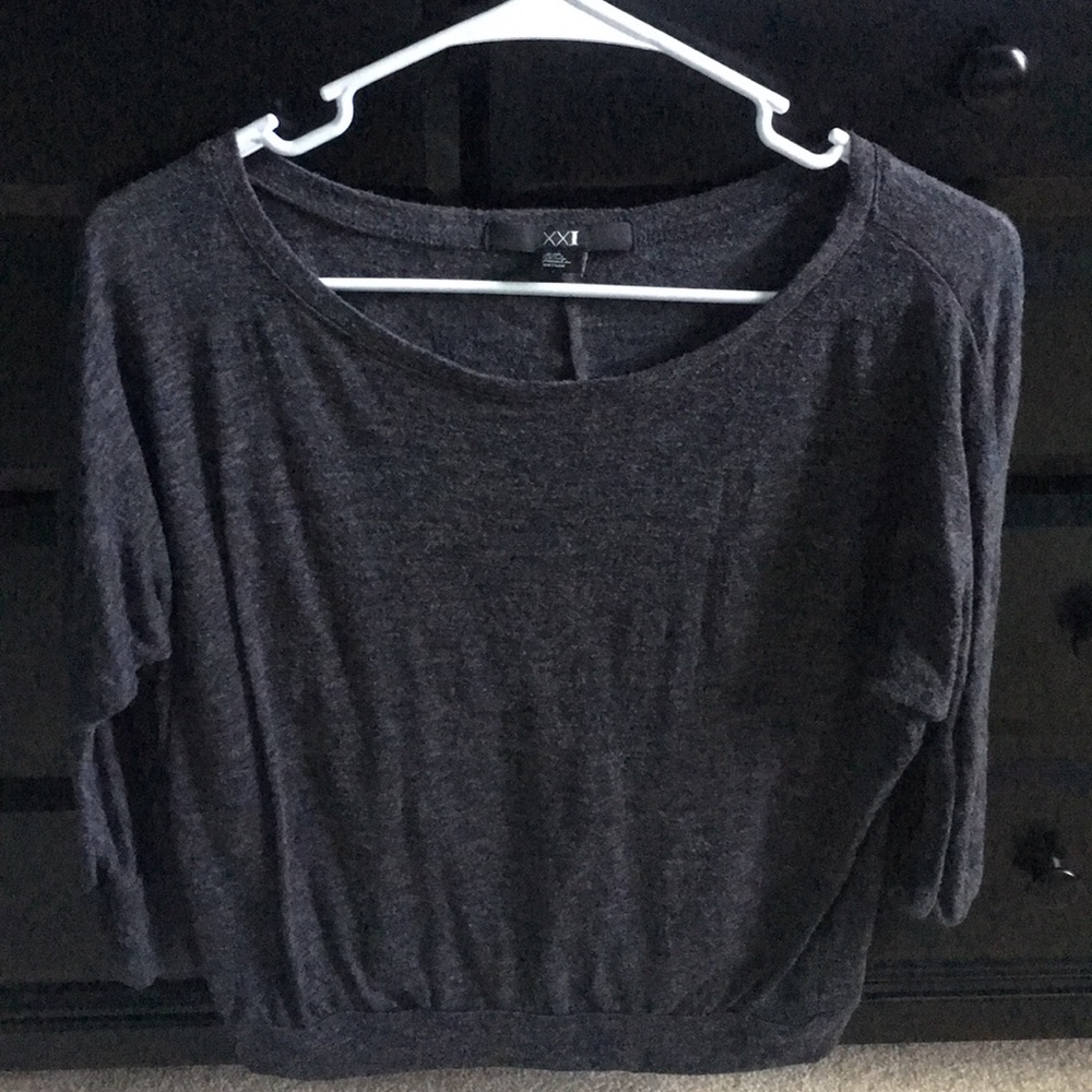 Black/Gray Comfy Long Sleeve Top